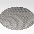 Soft Round Geometric Pattern Rug in Neutral Gray for Modern Home Decor 3d model