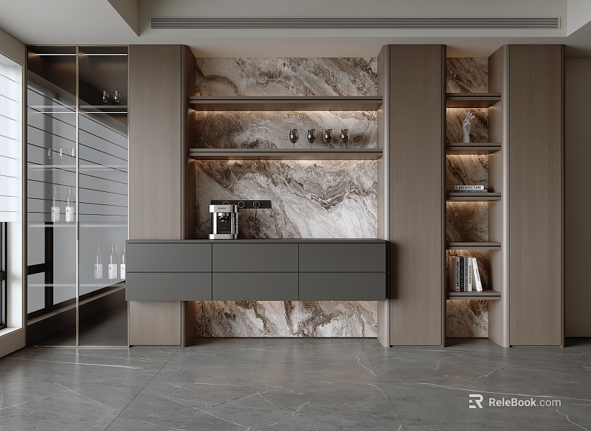 Modern Italian Sideboard texture