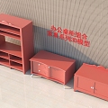 Office Table Cabinet Furniture Series 3D Model 1012018 3d model