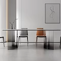 Restaurant table and chair combination 3d model