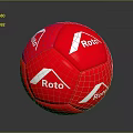High Quality Red Roto Sports Ball With White Logo For Daily Activities