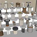Coffee Table Side Table Corner Table Side Table Small Table Round Table Marble Side Table Mobile Side Wood Side Table Round Side Table Combination Glass Side Table 3d model