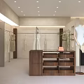 Modern Minimalist Clothing Store Facade Design With Stylish Mannequins And Fresh Green Plant Decorations