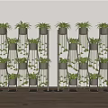 Indoor Vertical Garden Decor With Tiered Metal Stands And Hanging Green Plants