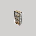 Industrial Bookshelf With Metal Frame And Wooden Shelves For Book Storage