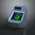 Computer Biometric Scanner With Green Handprint Place Hand Prompt And Secure Login Function 3d model