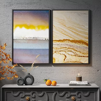 Modern Decorative Painting Abstract Painting Art Painting Hanging Painting 3d model