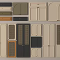 Assorted Kitchen Cabinet Components Featuring Different Door Panel Styles Drawer Fronts And Colors 3d model