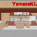 YamazaKi Dessert Cafe Interior With Glass Pastry Display Cases And Assorted Treats