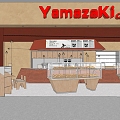 Dessert Shop Coffee Shop Milk Tea Shop Yamazaki Bread 3d model