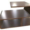 Modern Minimalist Wooden Shelving Unit With Three Tiers For Home Storage