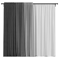 Elegant Modern Curtains in Black Grey White Tones for Home Interior Decor