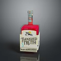 Tarnished Truth Strawberry Hearts Whiskey Bottle With Number 3 Label Design