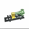 Industrial Pump Equipment With Green Body Yellow Component And Black Base