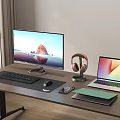 Computer Desktop Computer Laptop Monitor 3d model