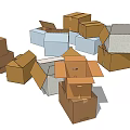 Express Cartons Box 3d model