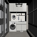 Modern Washing Machine Cabinet Washing Machine Balcony Cabinet 3d model