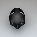 3D Designed Sleek Black Mask With Hollow Eye Forehead And Smooth Surface