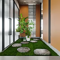 Modern Open Plan Public Office Space Featuring Large Windows Ergonomic Workstations And Green Plants