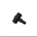 Black Leather Hammer Decorative Ornament Set With Stitching Design For Home Decor
