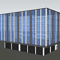 Modern Office Building Exterior With Glass Curtain Wall And Steel Structure