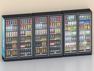 Freezer Refrigerator Fresh Cabinet Beverage Cabinet Freezer Refrigerator 3d model