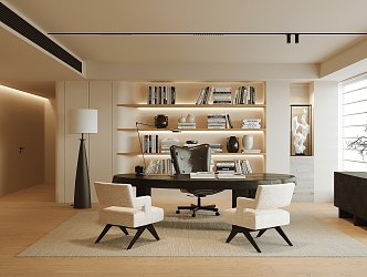 Modern Study Home Study 3d model