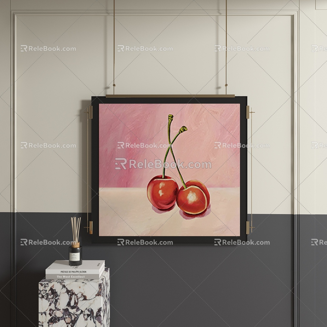 abstract decorative painting 3d model