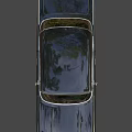 Black Vintage Classic Car With Chrome Grille Headlights And White Wall Tires