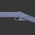 Silver Tactical Pistol 3D Rendered Design With Ventilation Holes And Modern Structure