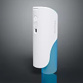 White and Blue Handheld Medical Device AnyGo Featuring Control Buttons and Sleek Design