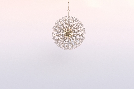 Special-shaped lamp dandelion chandelier 3d model