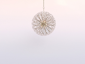 Special-shaped lamp dandelion chandelier 3d model