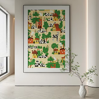 modern decorative painting 3d model