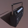 Vintage Boombox Radio With Large Speakers Antenna Cassette Deck And Handle Design