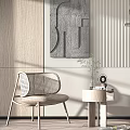 Modern leisure table and chair combination leisure chair combination 3d model