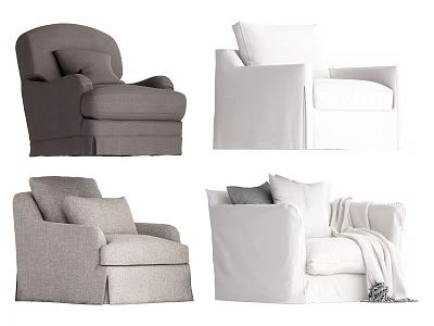 Silent Wind Single Sofa 3d model