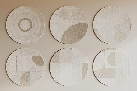 Modern Round Carpet 3d model