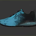 Modern Bright Blue Sports Sneakers With Black Laces And Non Slip Sole Design
