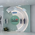 Live Stream Room with CONVERSE LI-NING Clothes Display Cloud Decorations and Camera Setup