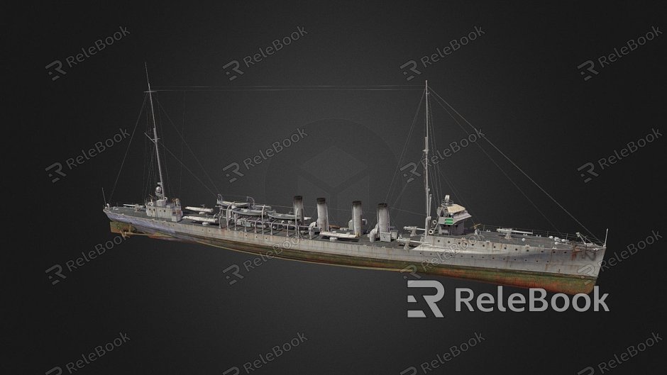 modern warship warship destroyer weapon ship model