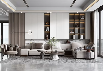 modern living room 3d model