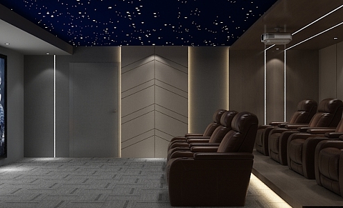 modern video room 3d model