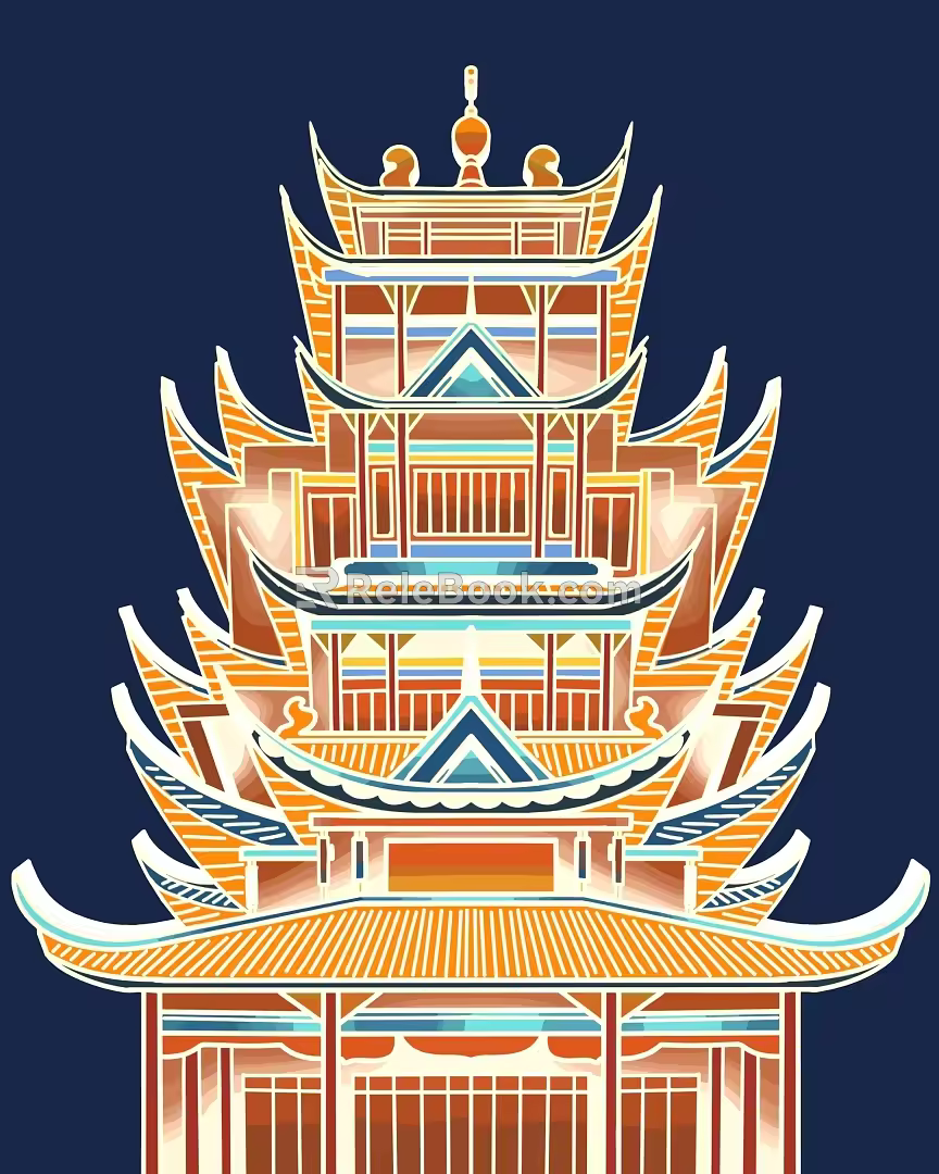 Architecture New Architecture National Tide Architecture Ancient Architecture Drum Tower Temple of Heaven Pagoda Zen Temple Building Temple 2 3d model