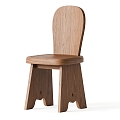 Middle Style Dining Chair Single Chair Leisure Chair Children's Chair 3d model