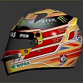 Advanced Weapon Helmet With Colorful Graphics Mercedes PETRONAS EPSON Logos And Shine