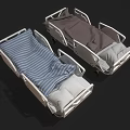 High Quality Mobile Medical Beds With Adjustable Side Rails And Washable Mattress Covers
