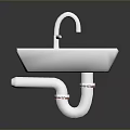 Modern Stainless Steel Sink With Chrome Faucet Square Shape And Polished Surface