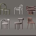 Modern Leisure Accent Chairs With Stylish Designs Soft Upholstery And Pastel Color Tones