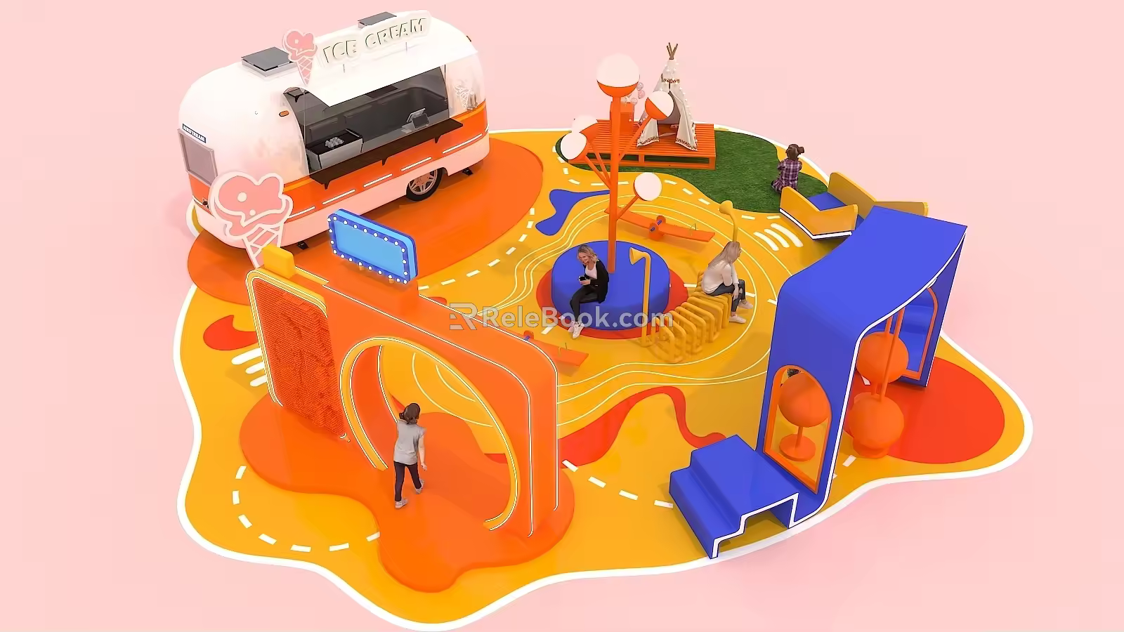 Modern Meichen Children Interactive Meichen 3d model